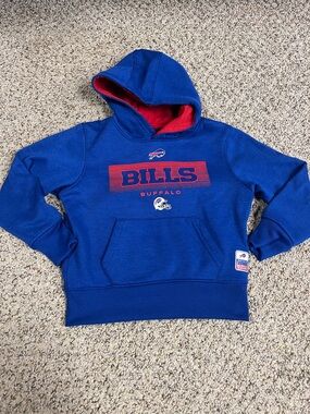 Buffalo David Bitton Kids Blue Hoodie with Red Lining